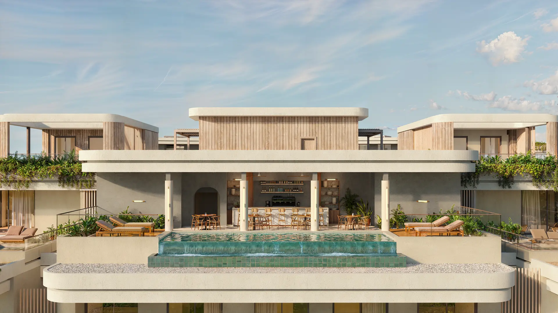 ELITE — Rooftop terrace with pool and bar